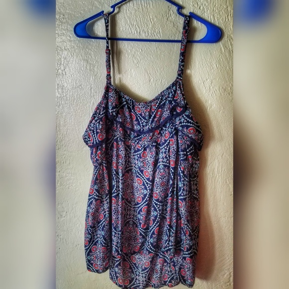 PAISLEY RUFFLE BABYDOLL TOP - Picture 4 of 4